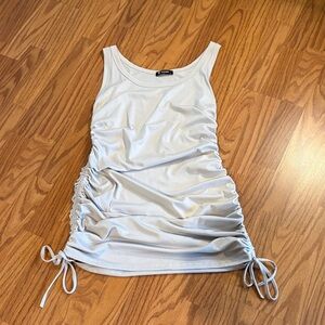 Light Gray Ruched Tank dress